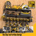 thumbnail image 4 of Power Tool Organizer for Tool Storage  Drill Holder Wall Mount with Charging Station  Tool Holder and Storage Rack for Garage Organization  Heavy Duty Metal Tool Shelf with Battery Holder, 4 of 8