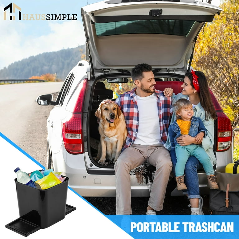 Zone Tech Universal Traveling Portable Car Trash Can - Black Collapsible  Pop-up Leak Proof Trash Can- for Garbage to Organize Car, Waste Basket Bin