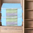 thumbnail image 4 of Bolsa de almacenamiento de colchas no tejidas con ventana transparente para el hogar, a prueba de humedad, diseño horizontal azul, 4 of 8