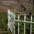 thumbnail image 6 of Sunnydaze Roman 18" x 22" White Iron Decorative Garden Fence Panels (20 Count), 6 of 17