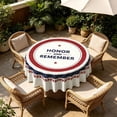 thumbnail image 4 of Alaparte 4Th Of July Patriotic Tablecloth Round 60 Inch American Memorial Day Red White Blue Star Stripe Independence Day Table Cloth Farmhouse Decor For Outdoor Indoor Party Kitchen Dinner Picnic, 4 of 6