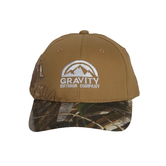 Gravity Outdoor Co. Logo Fishing Bass Two-Tone Tree Adjustable Baseball Cap