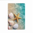 thumbnail image 3 of JML Non-Slip Microfiber & Rubber Doormat - Soft Entryway Rug for Home/Office (20"x32") - Easy Clean Door Mat for Indoor/Outdoor Use, Starfish and Seashells, 3 of 5