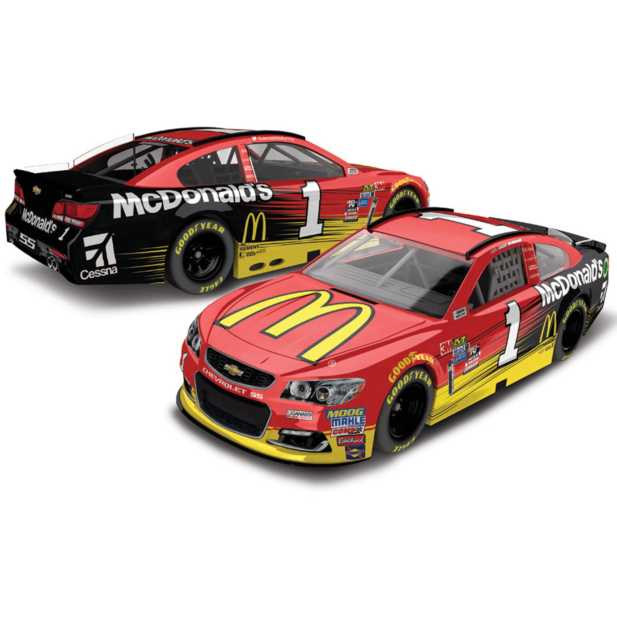 #1 Jamie McMurray 1/64-2018 McDonald's NASCAR Action Lionel RCCA Diecast Car 