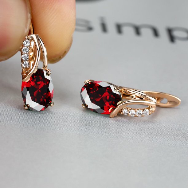 Elegant Oval Cut Marble Zircon Earrings - Perfect for Bridesmaid Wedding Jewelry and Gifts