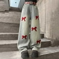 thumbnail image 4 of JLMSPLWG Baggy Jeans for Girls Y2k Straight Wide Leg Denim Pants Kids Trendy Heart Shaped Pattern Trousers Teens Vintage Streetwear Girls Clothes, 4 of 7