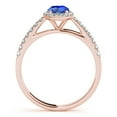 thumbnail image 2 of Mauli Jewels Engagement Rings for Women 0.80 Carat Tanzanite And Diamond Bridal Set 4-prong 10K Rose Gold, 2 of 5