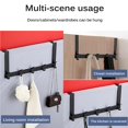thumbnail image 3 of sweethay Door Back Hanging Hook Rack Black 5-Hook Space Aluminum Over Door Hanging Hook Rack  Space Saving Clothes Stuff Organizer for Home Door Artesanía sweethay TO002775-00, 3 of 8