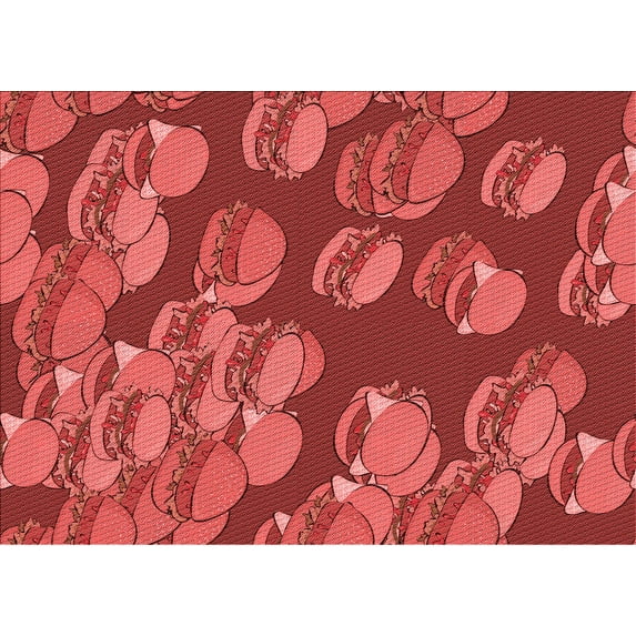 Ahgly Company Indoor Rectangle Patterned Love Red Area Rugs, 2' x 5'