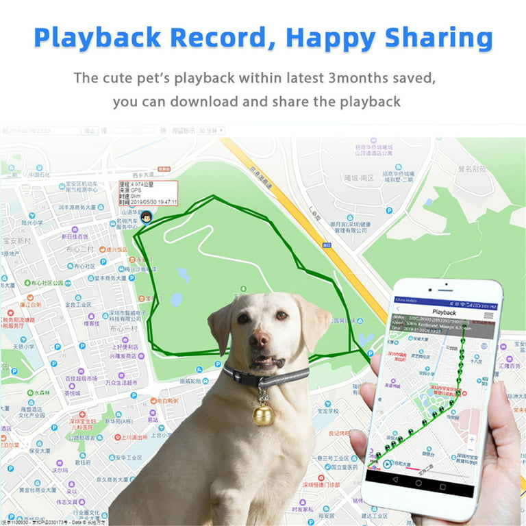 Smart GPS pet tracker mini waterproof locator with mini wifi real-time tracking for dogs cats - Walmart.com