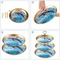 thumbnail image 4 of Dolphin Elegant Plastic Dessert Table Display Stand with Iron Pillars - 32cm Height, 21cm/24cm/27cm Plates, 4 of 6