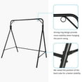 thumbnail image 5 of Tcbosik Swing Stand with Rings and Metal Frame, Swing Chair Stand for Outdoor Lawn Garden Backyard, Black, 5 of 9