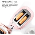 thumbnail image 5 of 2 Slice Toaster Retro Stainless Steel with Bagel, Cancel, and Defrost Functions, 6 Bread Shade Settings, Extra Wide Slots and Removable Crumb Tray, Cream, 5 of 10