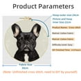 thumbnail image 2 of DIY Stamped Cross Stitch Kits French Bulldog Easy for Beginners with Hoop 11CT Counted Embroidery Needlepoint Crafts Arts for Handmade Enthusiasts and Home Decor 30x30cm(1), 2 of 8