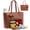 Embossed Palm, variant on Work Tote Bag with Lunch Compartment, 3 in 1 Laptop Tote Bag for Women with Giant Tumbler Holder for Teacher, Nurse, Travel, Office, Daily