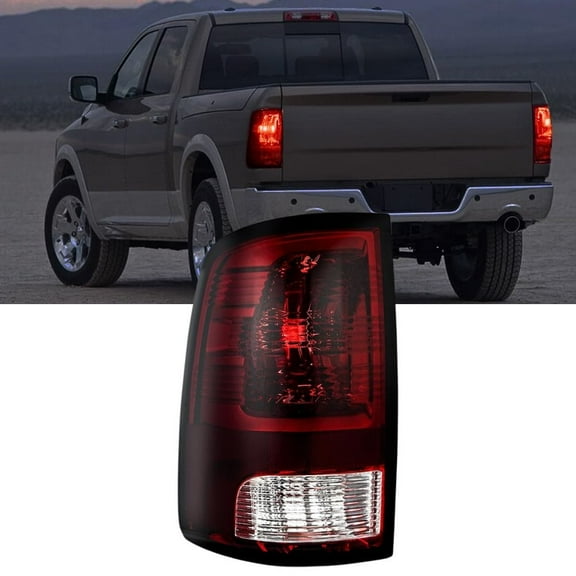 Nilight Taillight Assembly Compatible with 2009 2010 2011 2012 2013 2014 2015 2016 2017 2018 Dodge Ram 1500 2500 3500 2019 2020 2021 Classic Rear Lamp OE Style Driver Side Dark Red