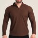 thumbnail image 5 of pstuiky Camisas casuales de manga larga para hombre, Camisa deportiva de entrenamiento fácil para hombre, elástica, de color liso, con cuello en V y manga larga camisetas de hombre l, 5 of 7