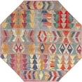 thumbnail image 2 of Unique Loom Outdoor Modern Collection Area Rug - Tamarindo (7' 10" Octagon Multi/Burgundy), 2 of 9