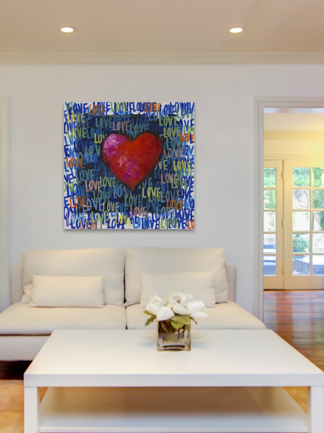 "Blue Love" Painting Print on Wrapped Canvas
