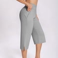 thumbnail image 5 of aidice Womens Yoga Capris Elastic High Waisted Athletic Shorts Loose Summer Breathable Workout Capri Pants with Pockets, 5 of 8