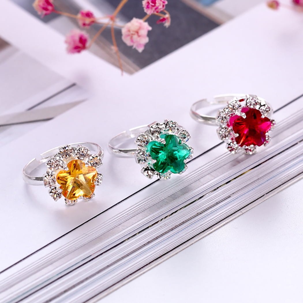 20PCS Little Girl Adjustable Rings Children Kids Jewelry Rings Christmas  Gift | eBay