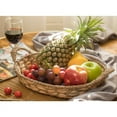 thumbnail image 2 of Vintiquewise QI003546.S 4 x 16 x 9.5 in. Seagrass Fruit Bread Basket Tray with Handles, Brown - Small, 2 of 6