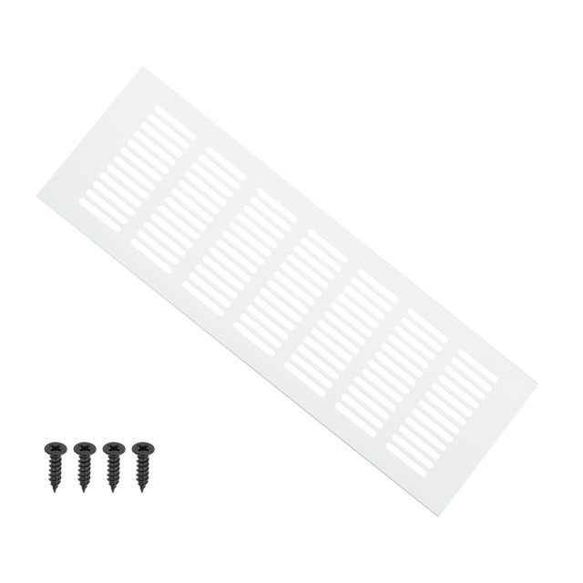 Unique Bargains Couverture de Ventilation de Porte 12 x 4 Pouces, 1 Pce Grille de Ventilation Robuste