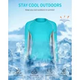 thumbnail image 6 of ANFERRY Men Swim Shirts Quick Dry UPF50+ Sun Protection Athletic Rash Guards Long Sleeve Color Block Swimwear, 6 of 8