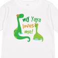 thumbnail image 4 of Inktastic My Yaya Loves Me Grandson Dinosaur Boys Long Sleeve Toddler T-Shirt, 4 of 5