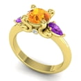 thumbnail image 2 of 2.50 Carat Round Cut Citrine & Amethyst Gemstone Elegant Wedding Ring for Women Solid 18K Yellow Gold Size 5 by Diamond-Capitals, 2 of 8