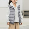 thumbnail image 5 of Boys Girls Puffer Vest Kids Stand Collar Zip Up Padded Gilet Winter Warm Lightweight Quilted Jackets Fashion Outwear with Pocket, 5 of 6