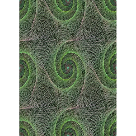 Ahgly Company Machine Washable Indoor Rectangle Transitional Dark Forest Green Area Rugs, 5' x 7'