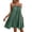 Dark Green, variant on longantii Sundress for Women Fashion Spaghetti Strap Mini Dress Relaxed Fit a Line Backless Cami Dress Pleated Nightgowns with Pockets Green 2XL