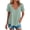 Army Green, variant on Women's Casual Short Sleeve V-Neck Blouse Court Style Solid Color Comfortable Breathable Tops Spring Summer Fall Fashion Casual Comfy Relaxed Shirt, Pink M