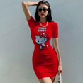 thumbnail image 1 of Nouvelle Robe de Fête d'Été Hello Kitty pour Femmes 2024 Slim Hip Sexy Serrée Y2K Manches Courtes Col Rond Robes Dessin Animé Vêtements, 1 of 6