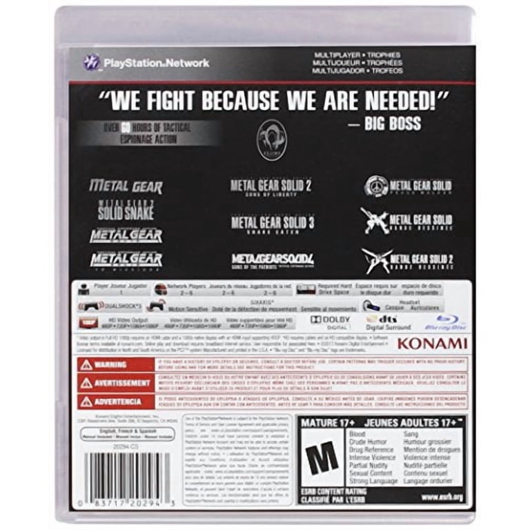 Metal Gear Solid: The Legacy Collection Konami - Walmart.com