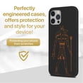 thumbnail image 2 of Case Yard Wooden Case for iPhone-11-Pro Soft TPU Silicone cover Slim Fit Shockproof Wood Protective Phone Cover for Girls Boys Men and Women Supports Wireless Charging Anubis Design, 2 of 7