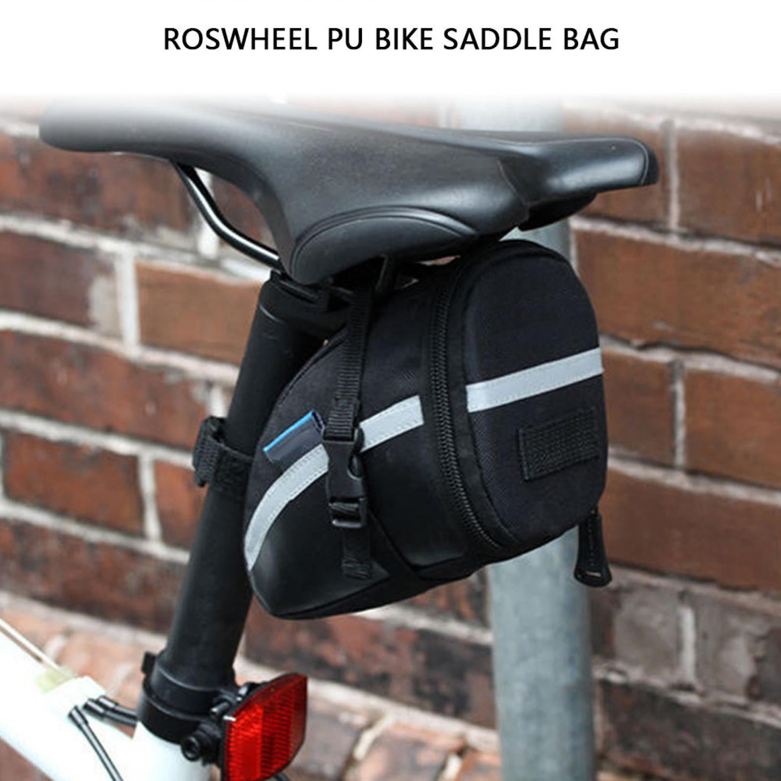 Khall Saddle Bag For Bike, Reflective Stripes Road Bike Saddle Bag