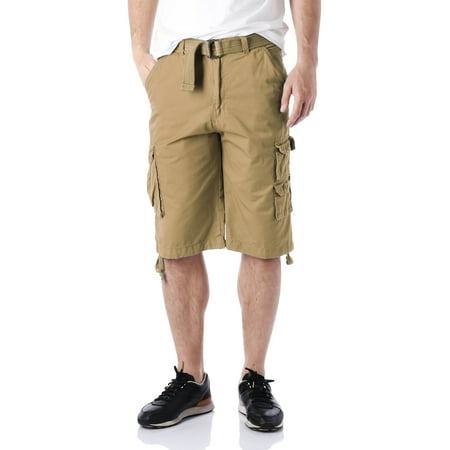 Ma Croix Men's Premium Cargo Shorts with Belt