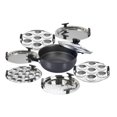 thumbnail image 3 of Hard Anodised Aluminium Multipurpose Kadai With 6 Plates - Black, 4.5 Liters | Gas & Induction Compatible - Idli, Dhokla, Patra & Momos Maker | Multi Purpose Momo Steamer, Dhokla, Modak Maker, 3 of 3