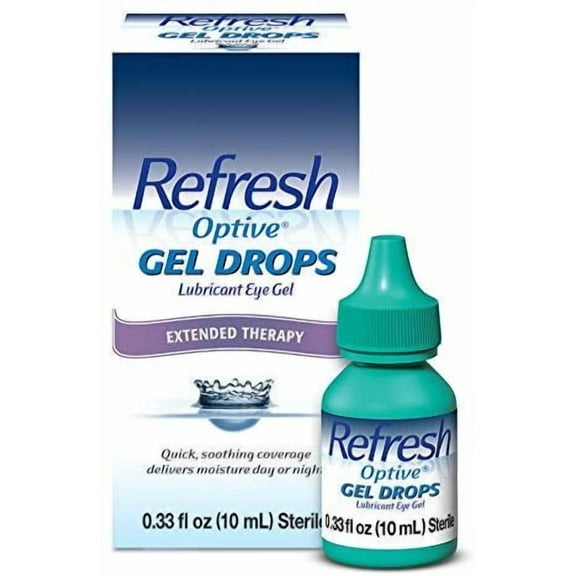 Refresh Optive Gel Drops Lubricant Eye Gel Extended Therapy .33 Oz