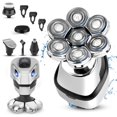 thumbnail image 1 of Men's Electric Bald Shaver Grooming Set Waterproof Cordless Multifunctional Wash Charging (Silver), 1 of 5