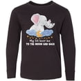thumbnail image 3 of Inktastic My Titi Loves me to the Moon and Back Elephant Family Long Sleeve Youth T-Shirt, 3 of 5