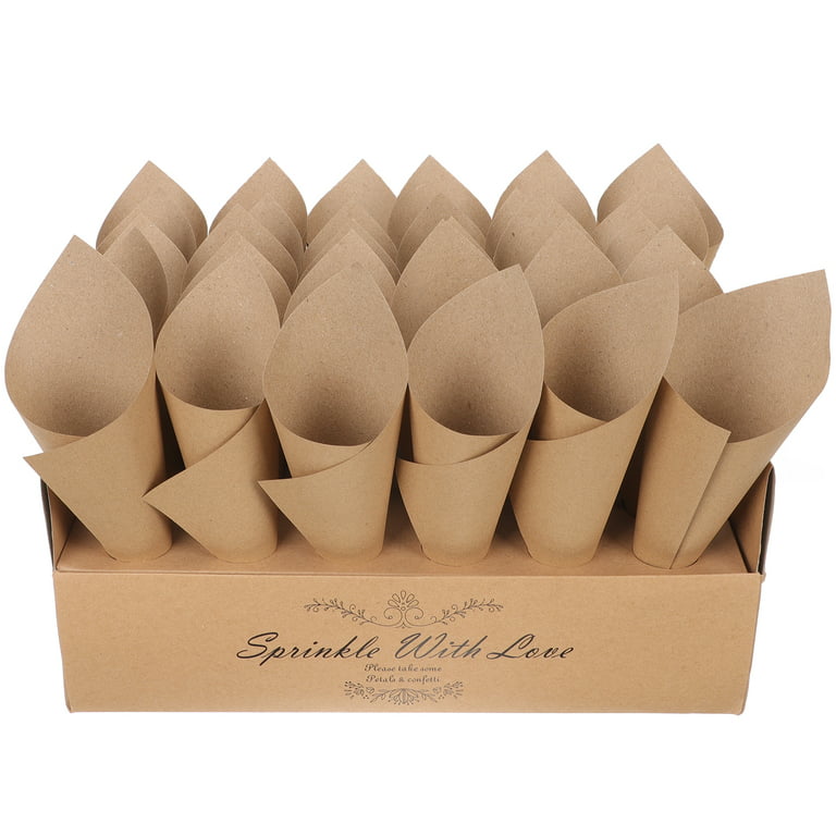 1 Set of Wedding Paper Cones Confetti Paper Cones Flower Petal Cones Paper Cones for Food