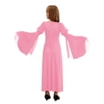 thumbnail image 2 of iiniim Girls Medieval Renaissance Princess Clothes Kid Long Bell Sleeve Retro Dress Pink 6, 2 of 6