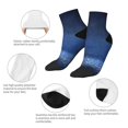 thumbnail image 5 of Pofeuu Retro Blue Glitter Print 30cm Socks, Adult Running Hiking Socks for Youth and Adult, 5 of 7