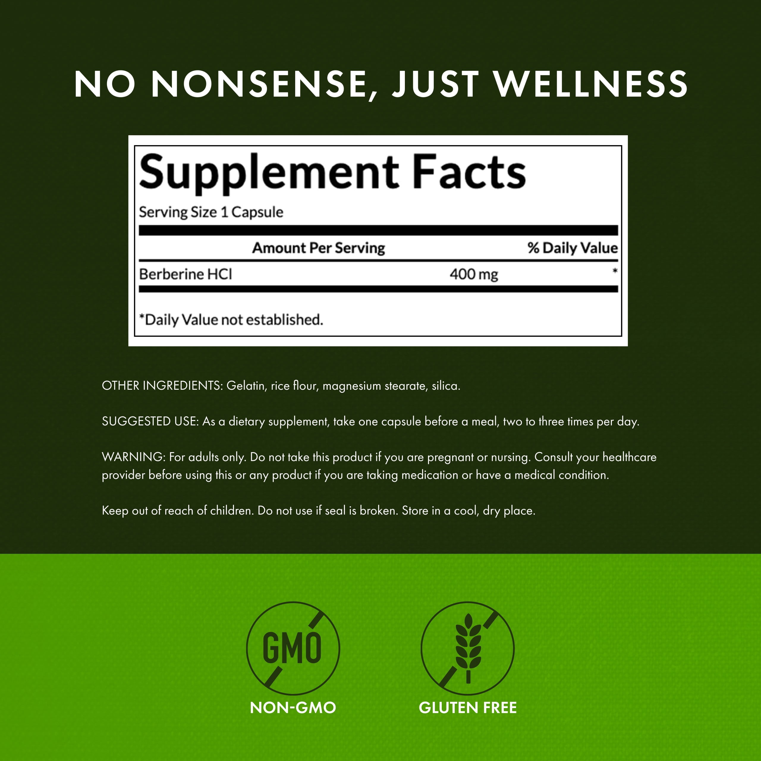 Swanson Herbal Supplements Berberine 400 mg Capsule 60ct