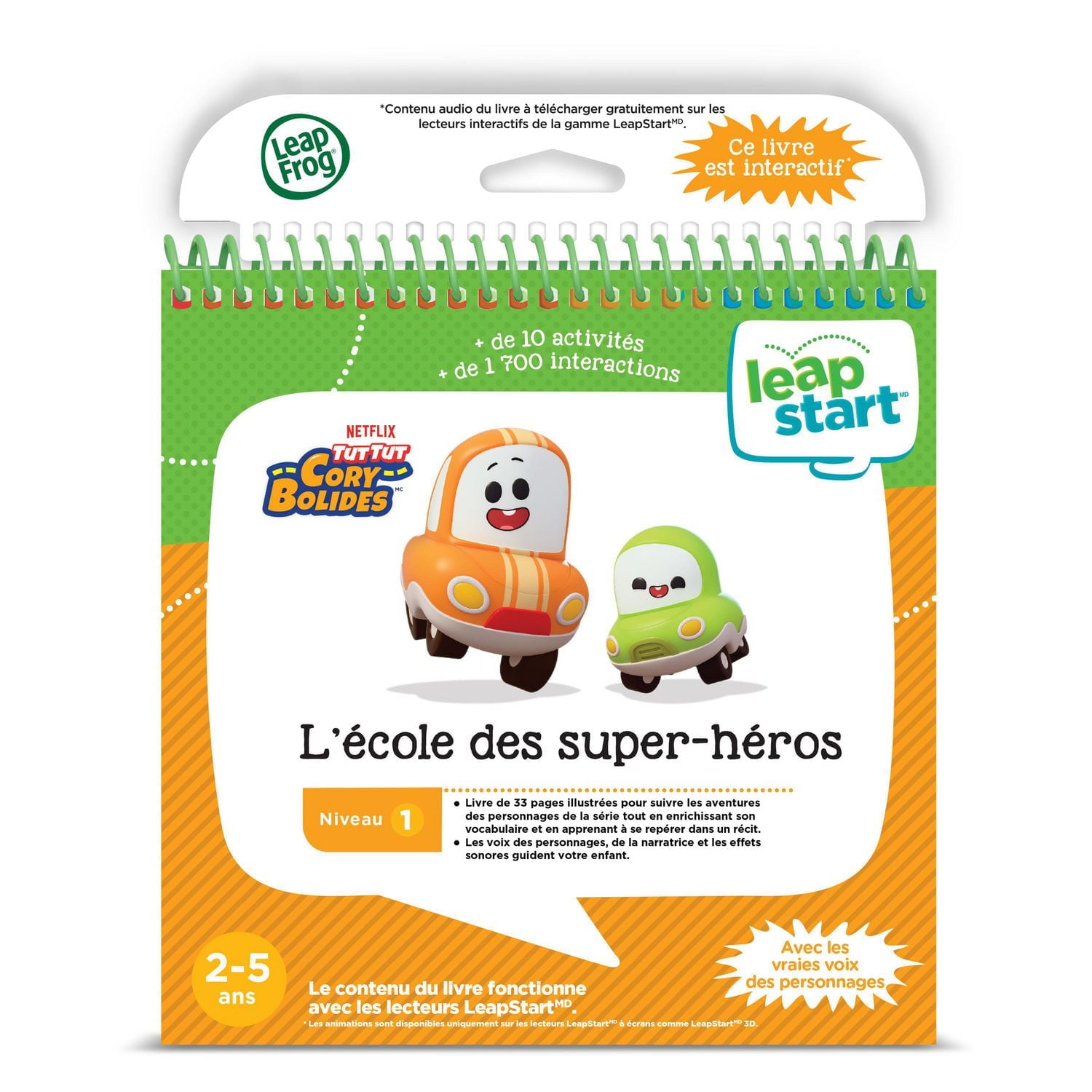 LeapFrog LeapStart Go! Go! Cory Carson Cory Carson Superhero School Interactive Activity Book - French Version, 2-5 Years