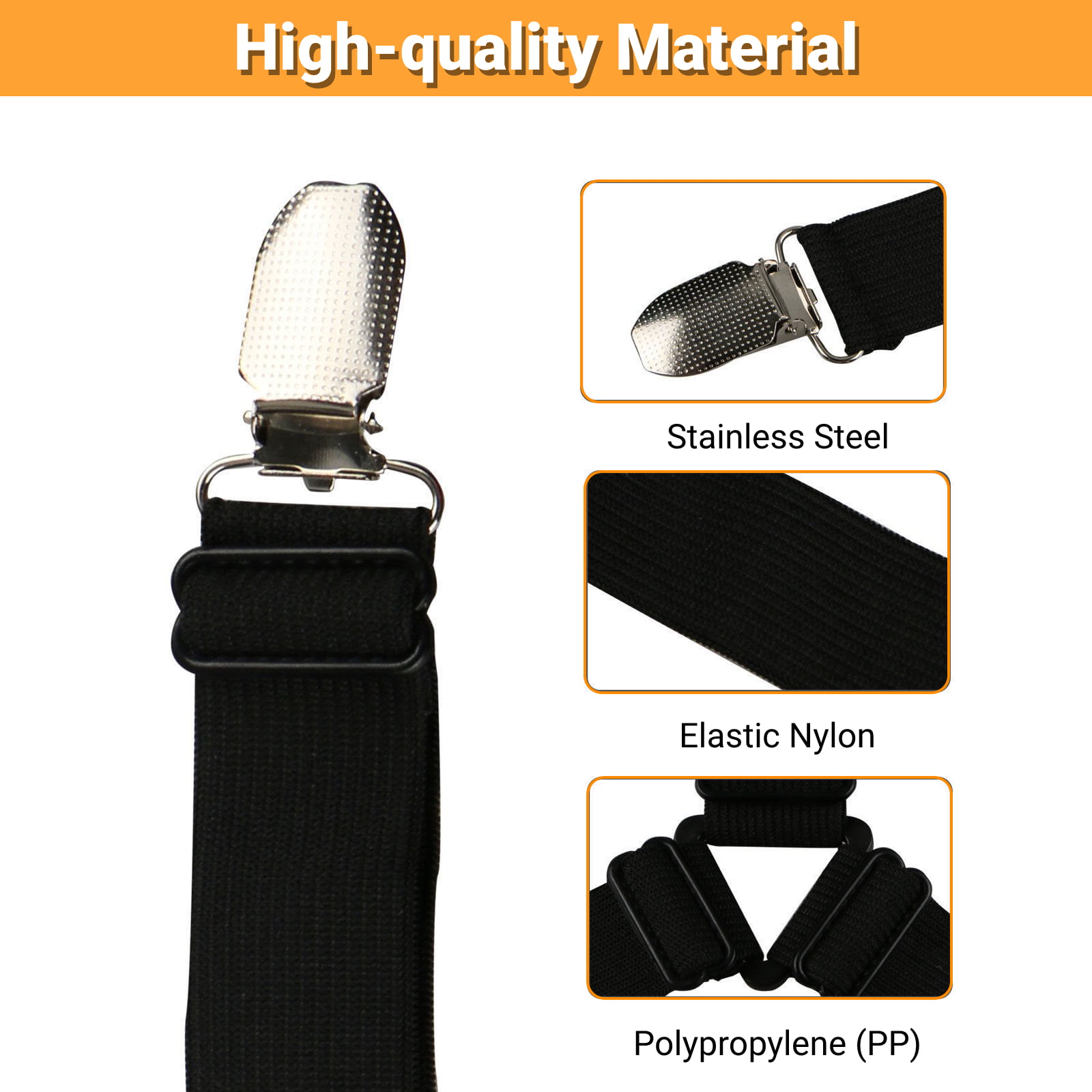 Bed Sheet Holder Straps, Rareccy Adjustable Bed Sheet Fastener and Triangle  Elastic Mattress Sheet Clips Suspenders Grippers Fasteners Heavy Duty