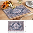 thumbnail image 6 of Orange Blue Boho Placemats Set of 6 Ethnic Geometric Middle Century Art Place Mats Indoor Wipeable Table Mats Washable Cloth Dining Table Placemats for Kitchen Holiday Party Home Decor 13x19 Inch, 6 of 9